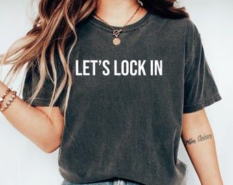 Permet de verrouiller des chemises drôles de meme cadeau pour amateur de sport pour gamer t-shirt de jeu drôle t-shirt tendance cool génération Z argot chemise d'entraînement drôle Rizz Vibe check