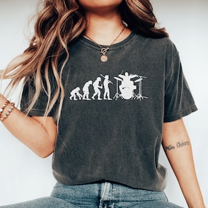 Drummer Evolution Shirt, Cool Drummer Shirt, Funny Drumming Music Teacher, Musician Tshirt,Drum Player Gift, Drummer Fan, Music Band Concert