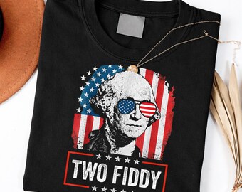 Two Fiddy Funny 250th Anniversary 4th of July Patriotic Art Shirt