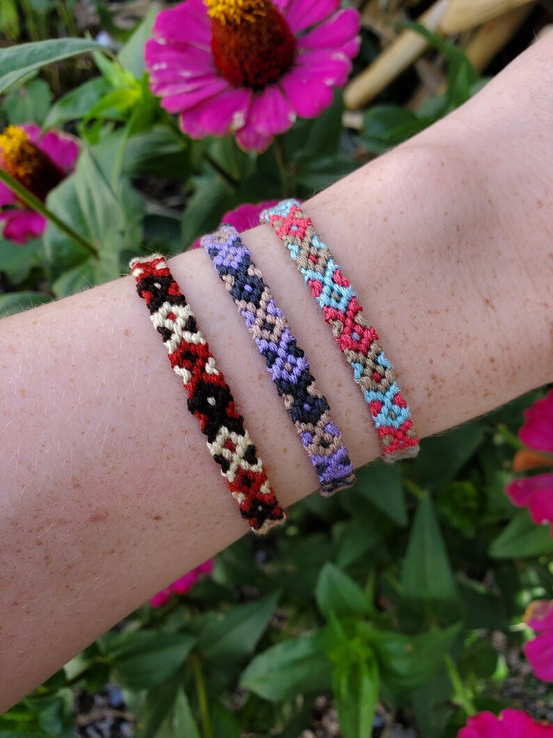 Aztec Friendship Bracelet, Trendy Macrame, Boho Bracelet, Tribal ...