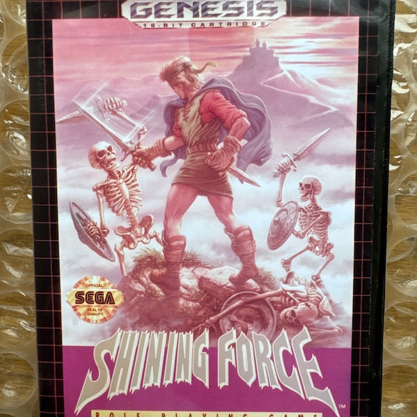 Shining Force Sega Genesis Reproduction-Case  + Game Cartridge - NEW and Tested !!