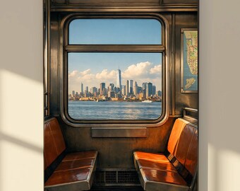New York subway wall decor | Manhattan Print | Office Wall Decor | New York Photo