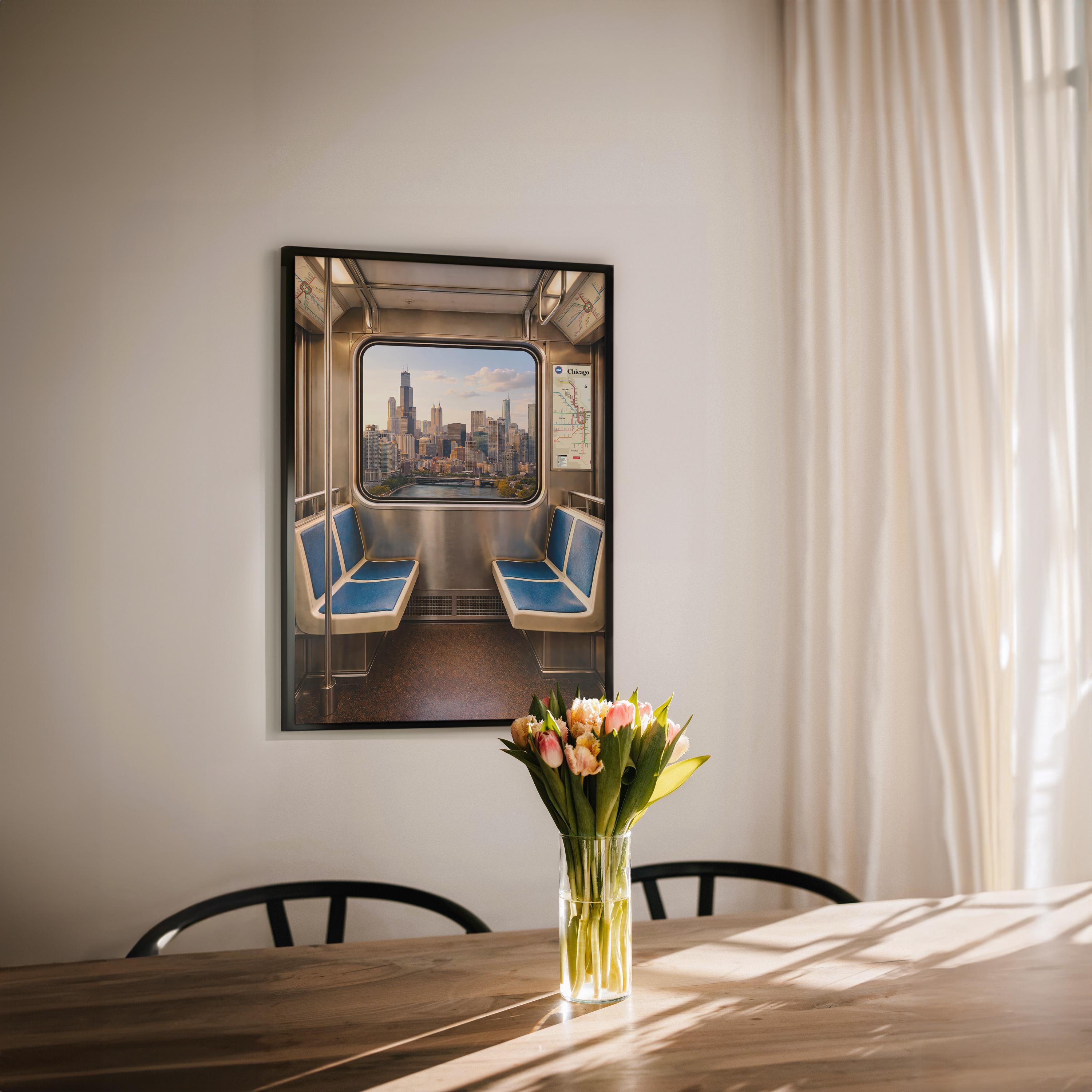 Chicago Skyline Art, CTA Train Window View Print or Digital Download - Etsy