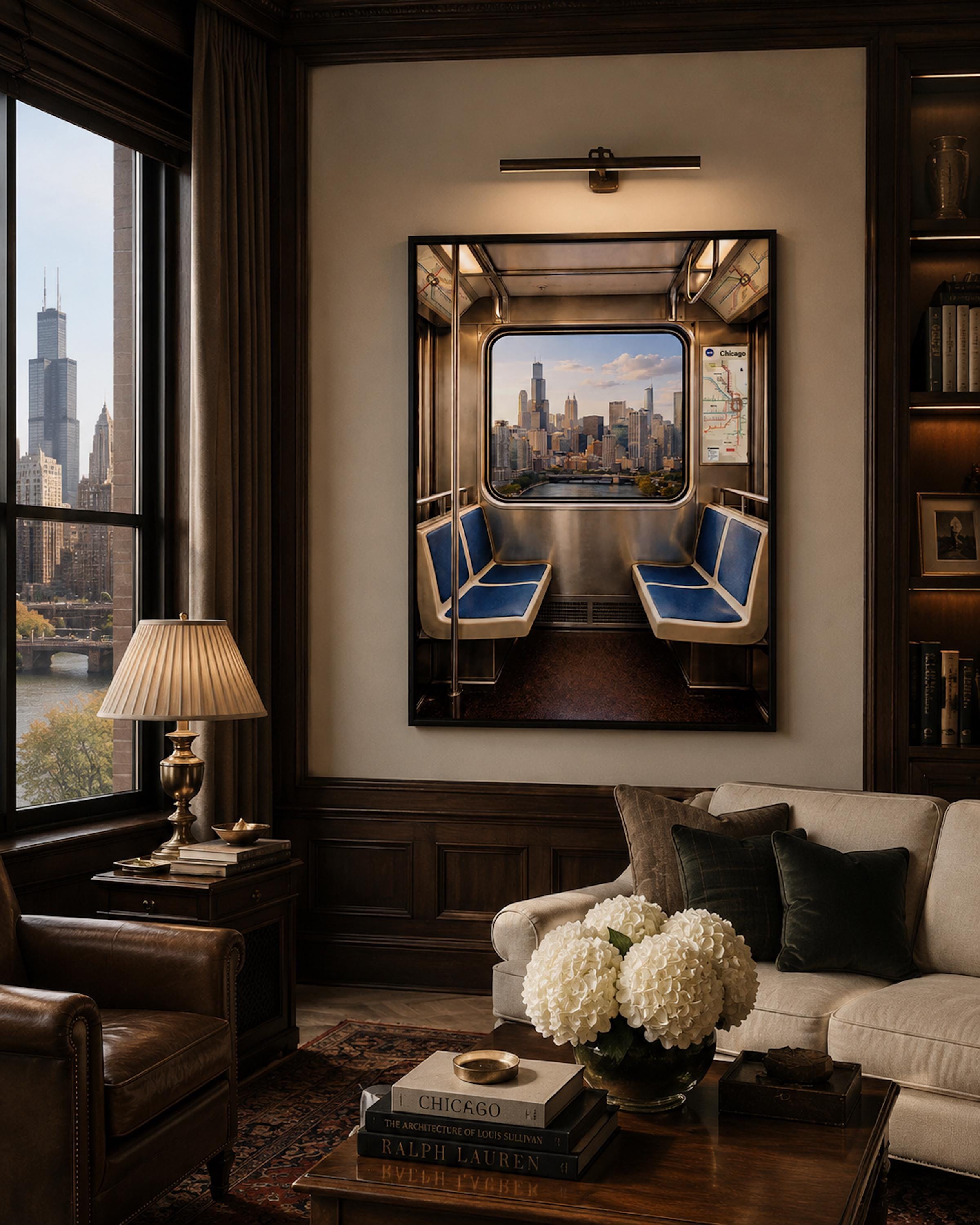 Chicago Skyline Art, CTA Train Window View Print or Digital Download - Etsy