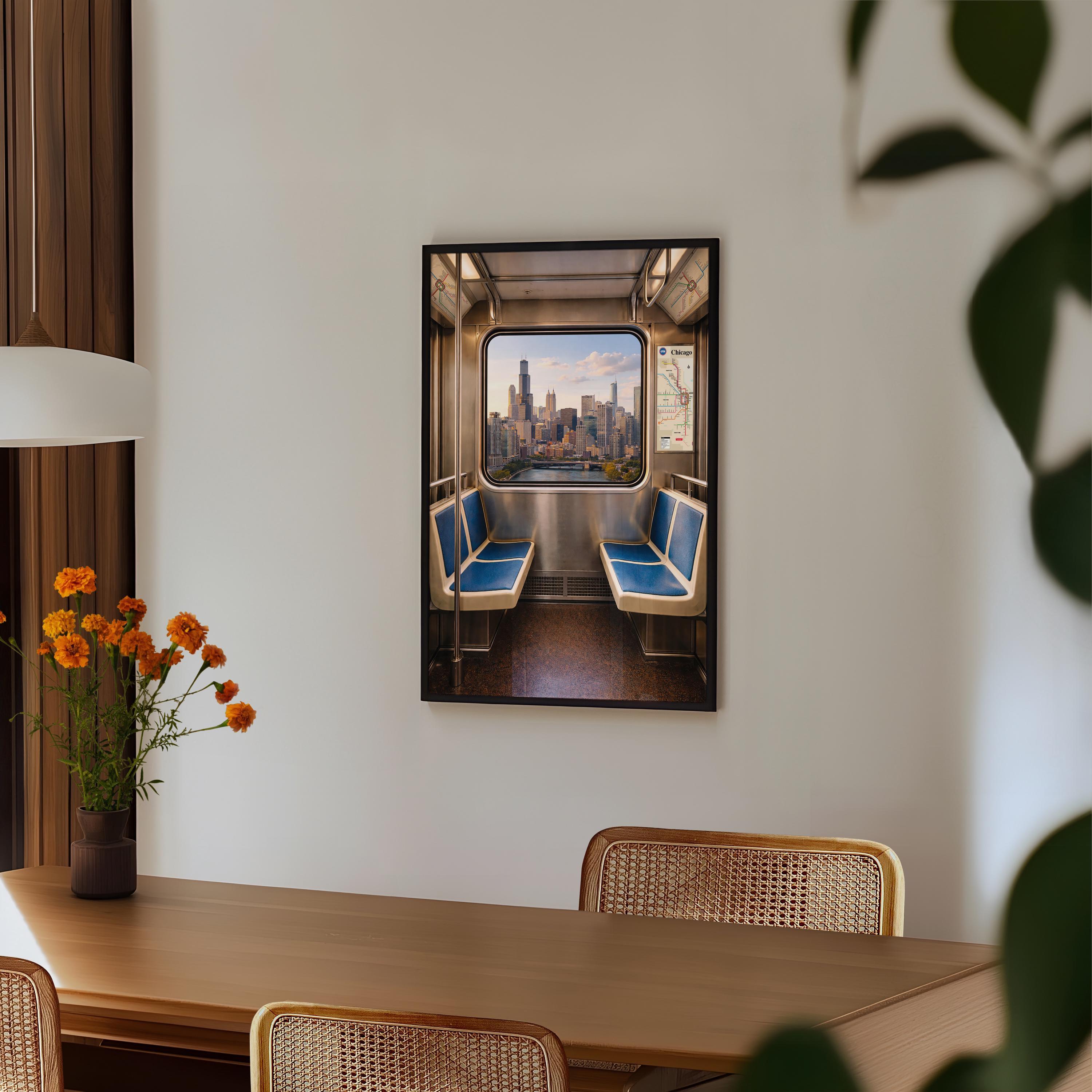 Chicago Skyline Art, CTA Train Window View Print or Digital Download - Etsy