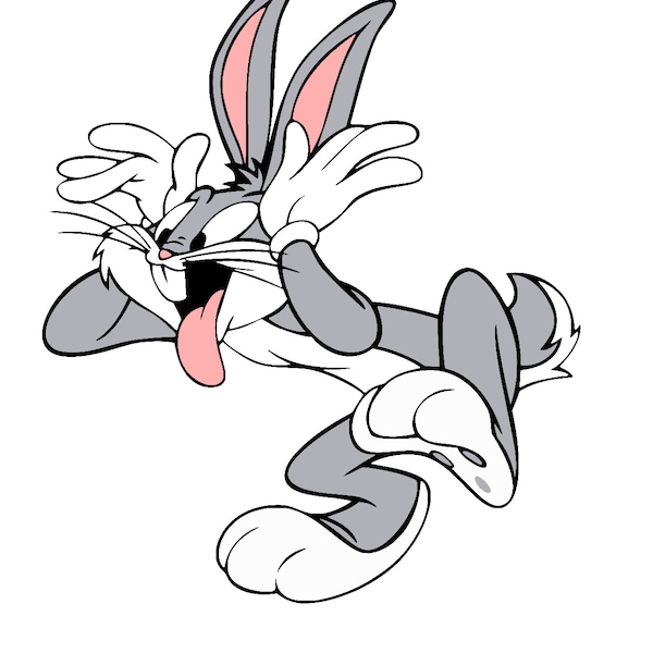 cartoon looney toons bugs bunny immagini vettoriali png per stencil stampa arte digitale aerografo