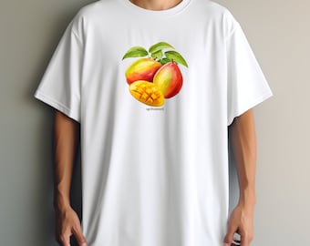 Mango T-Shirt ~ Mango Tee, Mango Gift, Fruit Shirt, Food Shirt, Foodie Gift, Summer Shirt, Tropical Fruit, Graphic Tee, Vintage Shirt