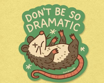 Funny Possum Sticker: Sarcastic Animal Vinyl Laptop Decal