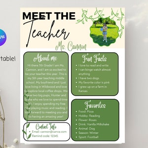 Meet the Teacher Greenery Version