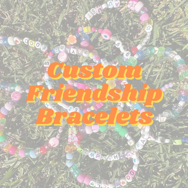 Custom Friendship Bracelets | Movie Film TV Show Concert Taylor Swift Swiftie Olivia Rodrigo Event Party Wedding Friend Shower Baby Grad