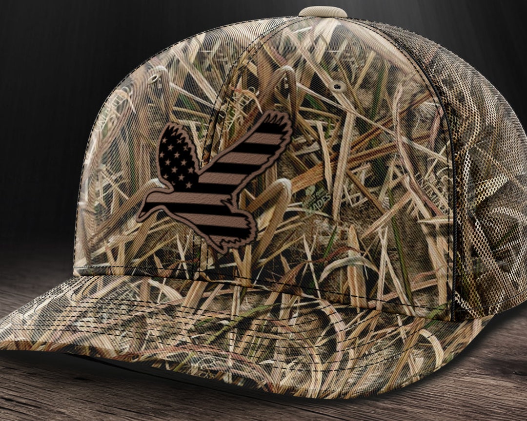 Duck Hunting Hat, Flag Patch Hat, Duck Hat, Duck & Flag Patch Hunting