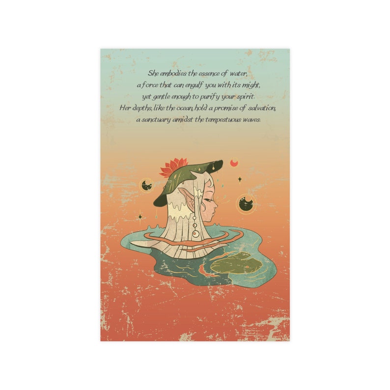 Water Nymph Matte Poster Etsy