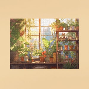 Houseplant Puzzle, Plant Lover Puzzle, Urban Oasis Puzzle 120, 252, 500-Piece image 2