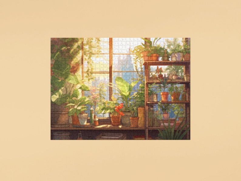 Houseplant Puzzle, Plant Lover Puzzle, Urban Oasis Puzzle 120, 252, 500-Piece image 2