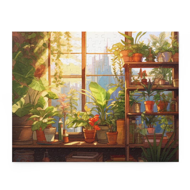 Houseplant Puzzle, Plant Lover Puzzle, Urban Oasis Puzzle 120, 252, 500-Piece image 4