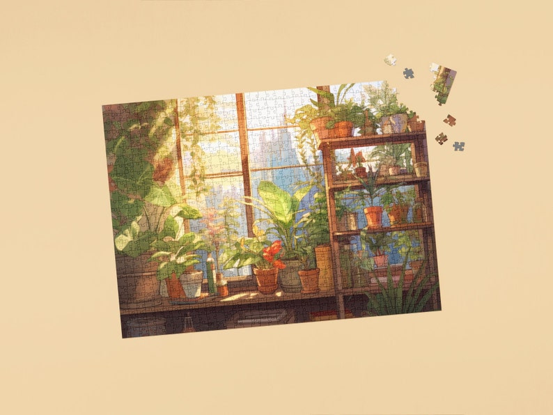 Houseplant Puzzle, Plant Lover Puzzle, Urban Oasis Puzzle 120, 252, 500-Piece image 3