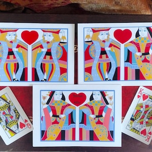 Tarjeta de Boda Reyes y Reinas de Corazones - Personalizada - San Valentín - Compromiso - Aniversario - Enamorados - LGBTQ