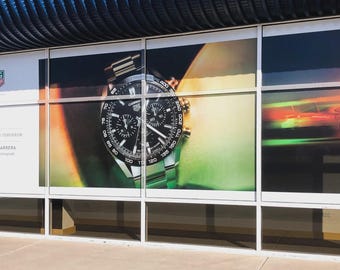 Custom Perforated Vinyl Door Decals - Personalized Window Decal - Perfect for Business Storefronts and Vehicle Windows