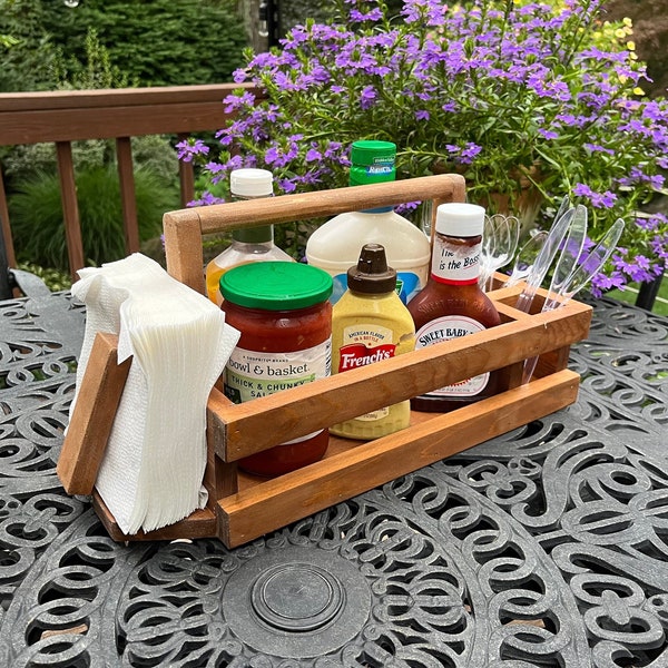 BBQ Caddy, Patio Caddy, Grilling Gift, Gift for Dad