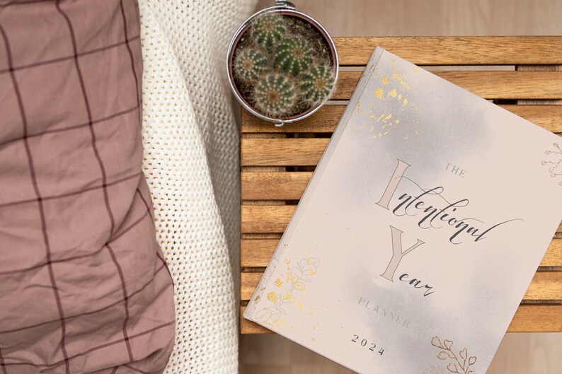 2024 Intentional Year Planner, Printable Monthly Planner and Habit