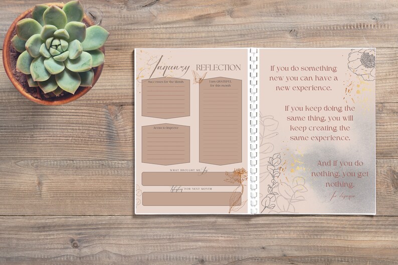2024 Intentional Year Planner, Printable Monthly Planner and Habit