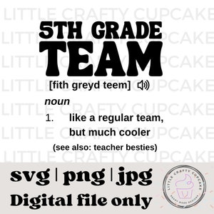 5th Grade Team SVG | Teacher SVG