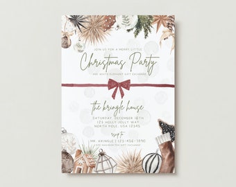 Einladung zur Weihnachtsfeier: White Elephant Austausch (Instant Download)