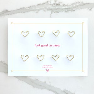 LIQUIDAÇÃO Clipes de papel em forma de coração, ouro rosa, liquidação Oops, liquidação imperfeita, acessórios para planejadores, materiais de escritório, clipes de papel em forma de coração