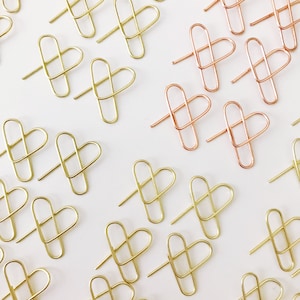 Herz Paper Clips Gold, Rosegold, Silber, Schwarz, Planer Zubehör, Hochzeit Büroklammern, Bürobedarf, süsse Büroklammern