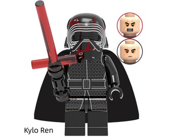 Kylo Ren minifigure-Custom Made Minifigure-Figure Inspired by Star Wars The Clone Wars Building-Gifts for Kids-Block Toy