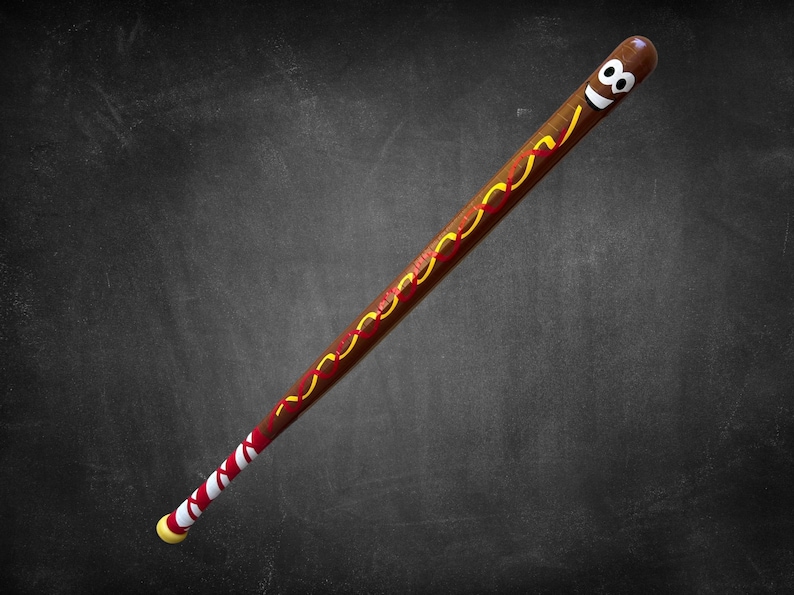 Hot Dog Wiffle Ball Bat | Designed with Ketchup & Mustard afbeelding 2