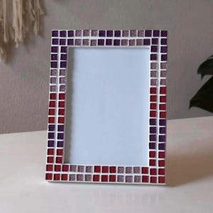Handmade Mosaic Picture Frame – 120 Mosaic Tiles – Unique Photo Frame – One of a Kind – Mosaic Art – Unique Gift