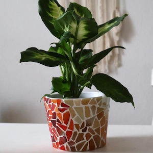 Handmade Mosaic Flower Pot – Unique Colorful Design
