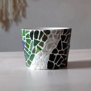 Handmade Mosaic Flower Pot – Colorful Unique Planter for Home Decor