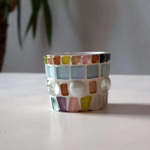Handmade Mosaic Flower Pot – Colorful Tile Planter – Unique Decorative Plant Pot – Gift for Plant Lovers – One-of-a-Kind Home Decor