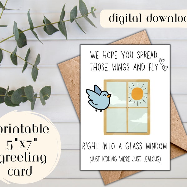 Printable Coworker Farewell Card New Job Card Funny Goodbye Printable Card Leaving Job Going Away Digital Card 5x7 Card Digital Download