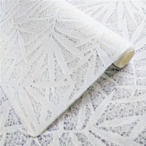 Papier Kozo Washi Dentelle Fait Main (Motif Bambou) - Papier Thai Mulberry par Kozo Studio