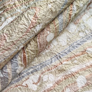 Milano Marble Momigami Kozo Washi Papier (Design 10, Weiß) - Thai Mulberry Paper von Kozo Studio
