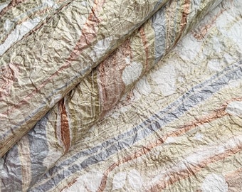 Milano Marble Momigami Mulberry Paper (Design 10, White) by Kozo Studio