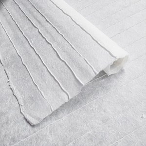 Handgefertigtes Streifen Markierungspapier (Weiß) - Thai Mulberry Paper von Kozo Studio