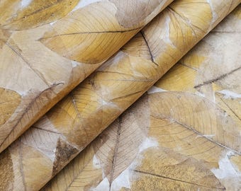 Handmade Cassia Leaf Mulberry Paper by Kozo Studio