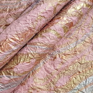Carta Washi Momigami Kozo Marble Milano (Design 15, Rosa) - Carta di gelso thailandese di Kozo Studio