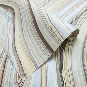 Marmoriertes Kozo Washi Papier (Design 7)- Thai Mulberry Paper von Kozo Studio
