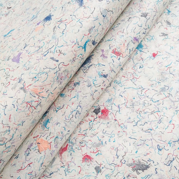 Colorful Cotton Confetti Kozo Paper (Party Popper) - Thai Mulberry Paper by Kozo Studio