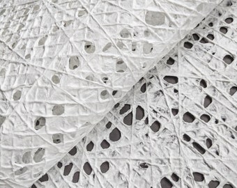 Handmade Fishnet Mulberry Paper (White) by Kozo Studio