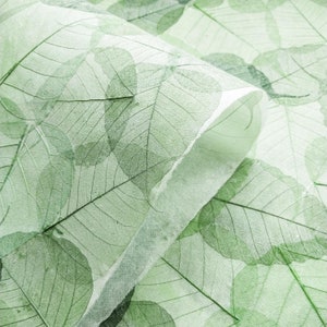 Carta Kozo fatta a mano Buddha Leaf (verde) - Carta di gelso tailandese di Kozo Studio