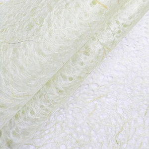 Carta washi Asarakusui Lace Kozo (verde chiaro) - Carta di gelso thailandese di Kozo Studio