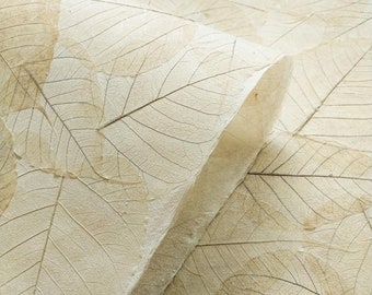 Handmade Buddha Leaf Kozo Paper (Natural) - Thai Mulberry Paper by Kozo Studio