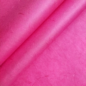 Unryu Kozo  Paper (Fuchsia) - Thai Mulberry Paper by Kozo Studio