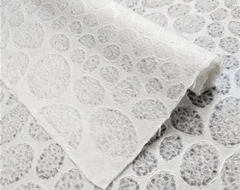 Handmade Lace Mulberry Paper (Stone Pattern) by Kozo Studio